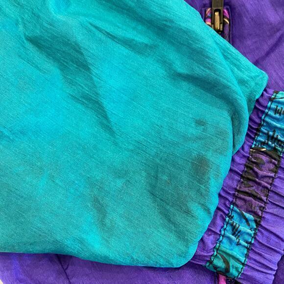 Vintage 1980s J Gallery Purple and Green Light Jacket‎ Size Medium - Picture 11 of 12